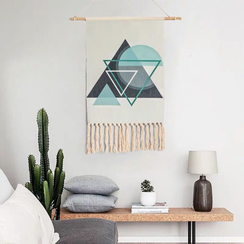 Nordic tapestry decoration hand-woven cotton