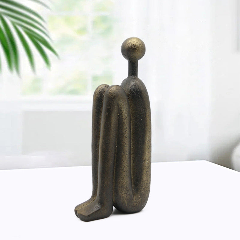 Thinker Bookstore Abstract Character Decoration