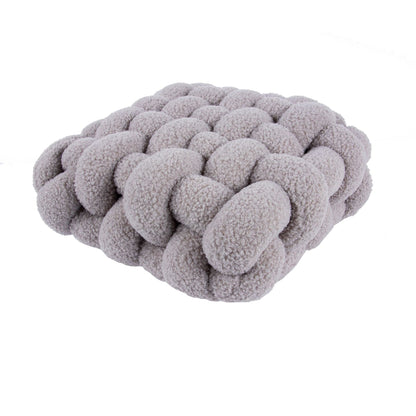 Nordic Lamb Fleece Pillow Square Woven Chair Cushion