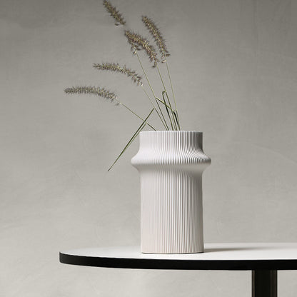 White Modern Simple Bamboo Ceramic Vase Ornaments