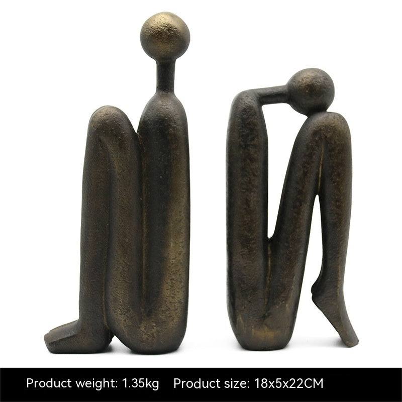 Thinker Bookstore Abstract Character Decoration