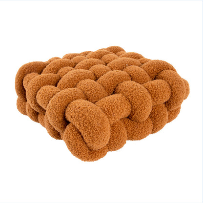 Nordic Lamb Fleece Pillow Square Woven Chair Cushion