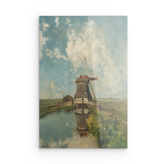 Een molen aan een poldervaart