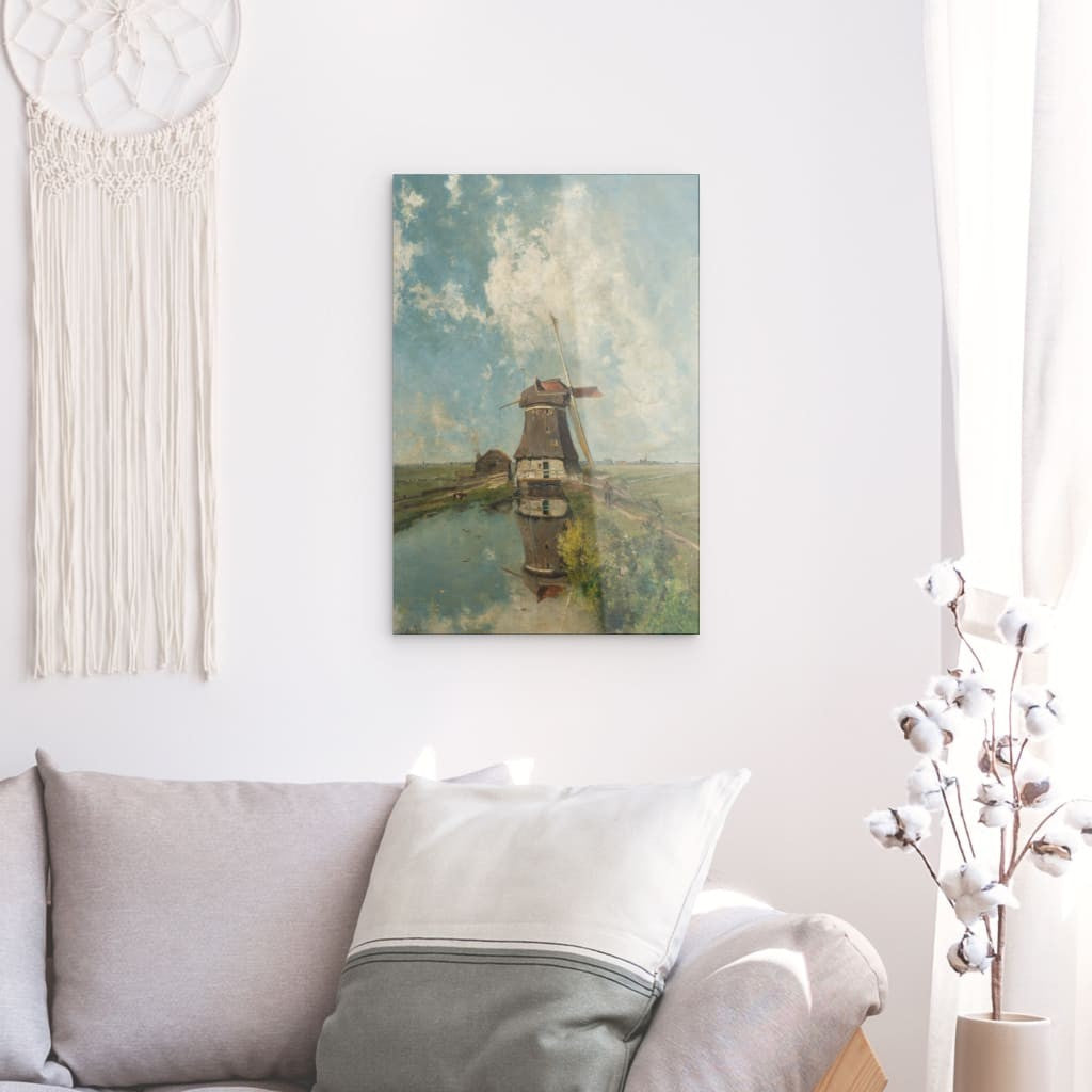 Een molen aan een poldervaart